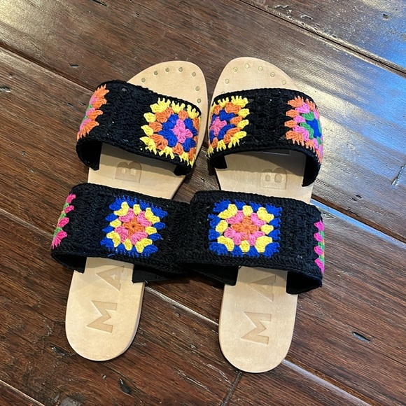 NEW Manebi Crochet Double Strap Sandal Size 39 - Picture 7 of 9